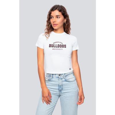 Mississippi State Hype And Vice Cotton Jersey Cropped Tee